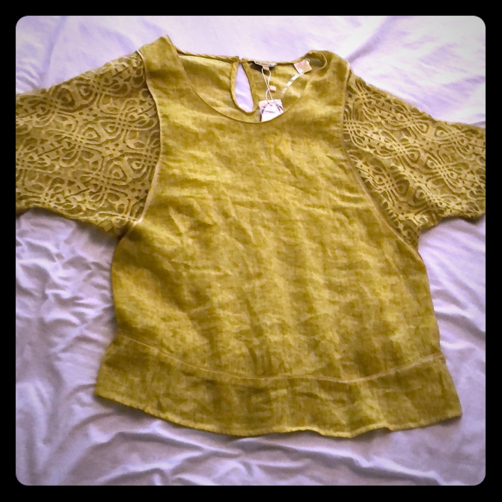 Linen green shirt